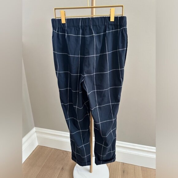 Oak + Fort Windowpane Straight Leg Pants – Size Small - Picture 6 of 7